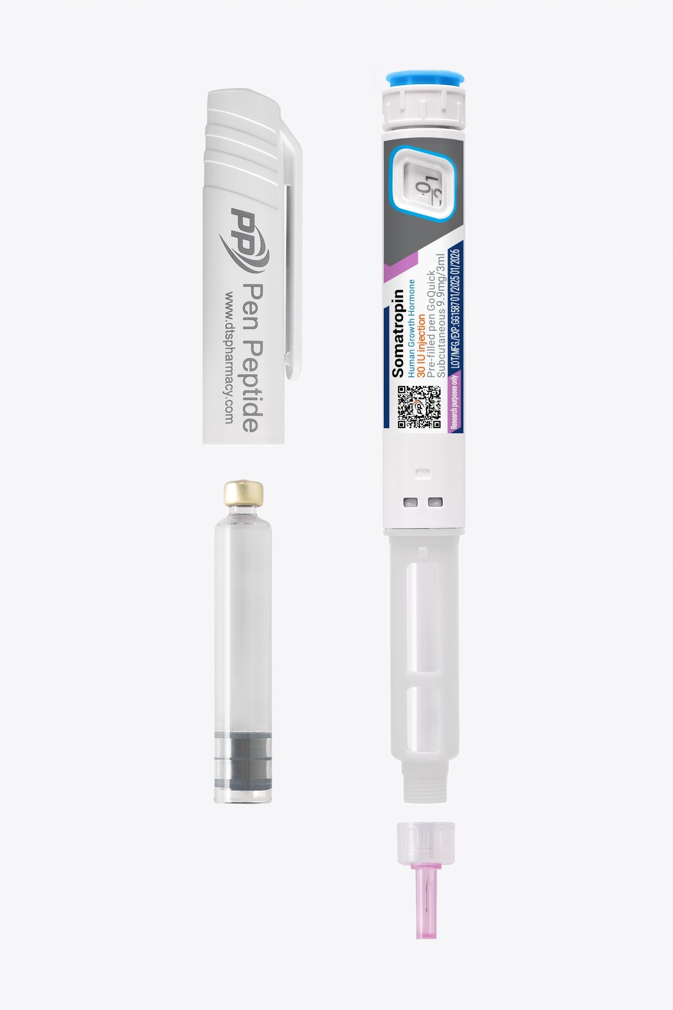 Peptida Somatropin (Human Growth Hormone) în stilou