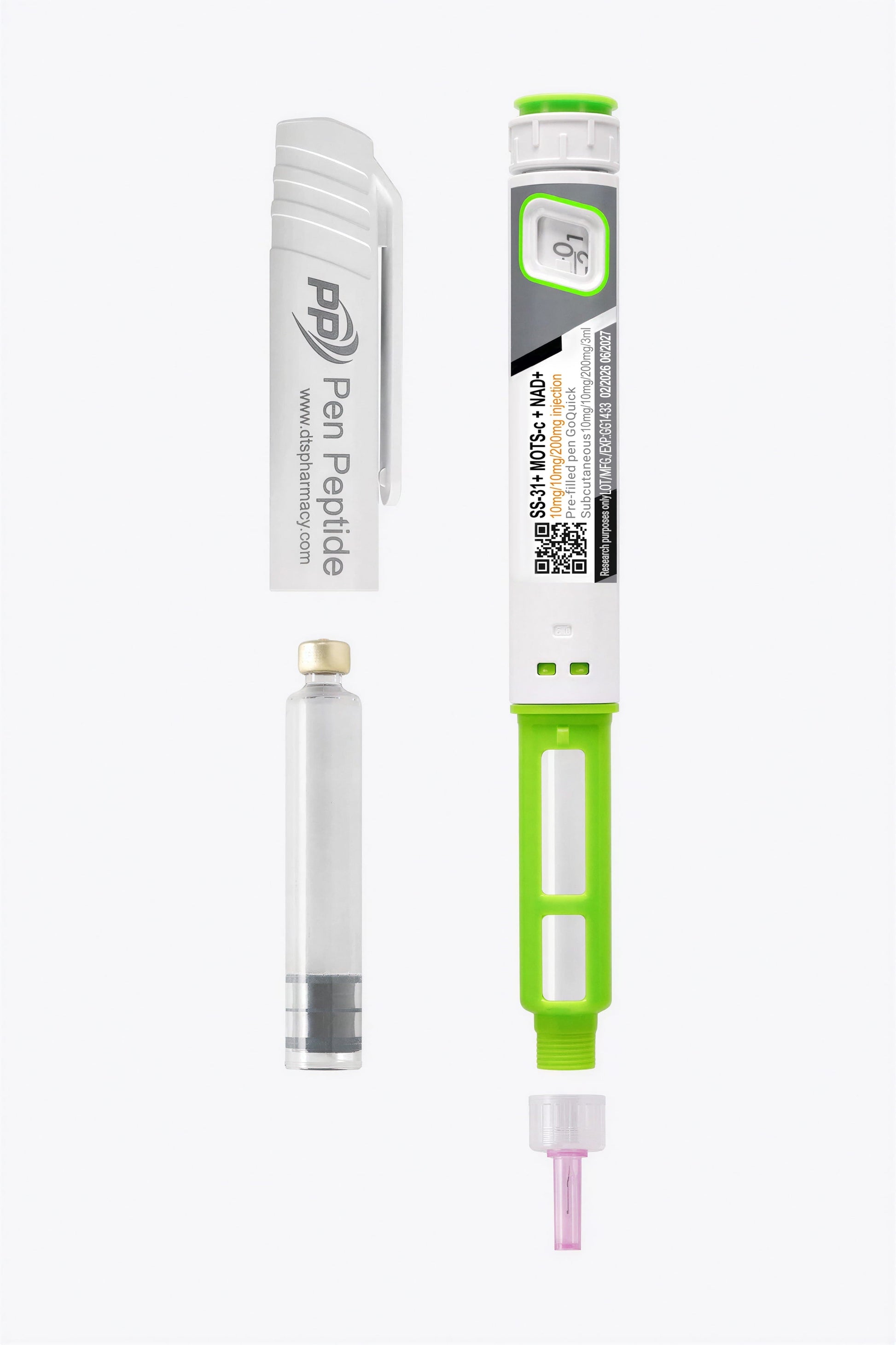 Peptid SS-31 + MOTS-c + NAD+ (blend) în stilou injector